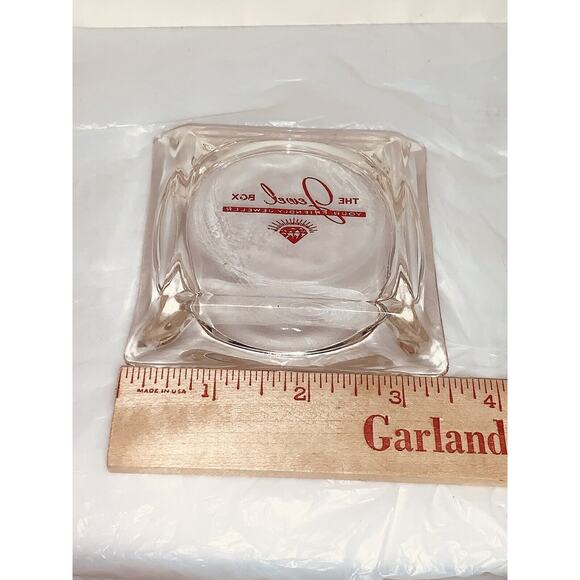Vtg Ashtray 3 1/2" The Jewel Box Business Advertising Clear Glass Memorabilia - Picture 5 of 5